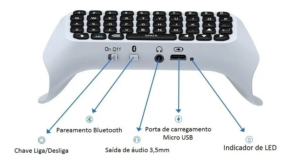 Teclado Controlador Bluetooth DualSense PS5 - Imagen 5