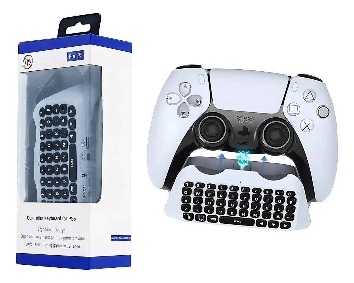 Teclado Compatible Con Joystick Playstation 5 Ps5 Blanco - Imagen 4